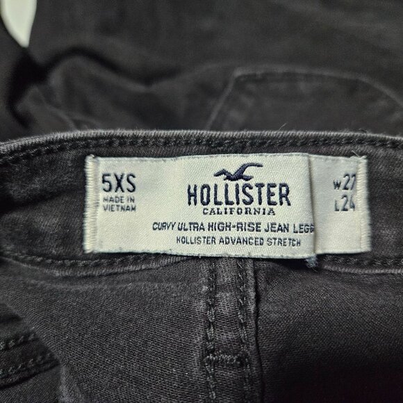 Hollister Curvy Ultra High Rise Jegging Jeans Womens Size 5XS Dark Denim Pants - Picture 4 of 5